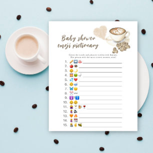 Chá de bebê de café Emoji jogo de imagem
