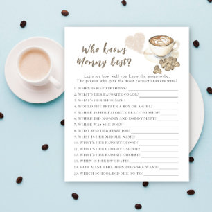 Chá de bebê de café - Quem conhece melhor a mamãe