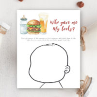 Chá de bebê de hambúrguer - Quem me deu minha apar