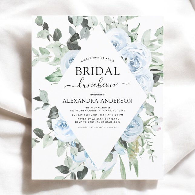 Chá de Bebê de Noiva Azul Empoeirado com Orçamento (Criador carregado)