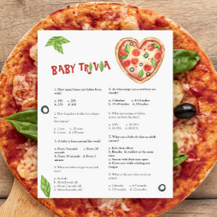 Chá de bebê de pizza Trivia de bebê Jogo de Chá