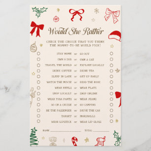 Chá de Bebê do Papai Noel de Natal Jogo de Preferê