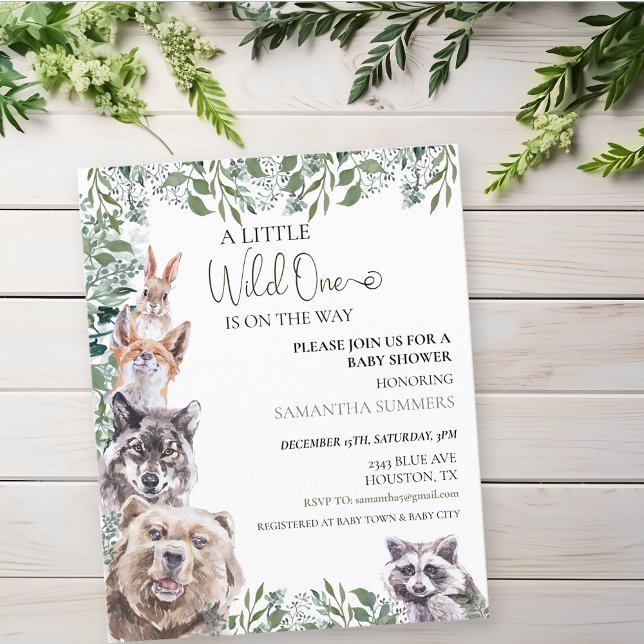 Chá de Bebê do Selvagem Um Floresta Animais (Criador carregado)