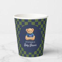 Chá de Bebê do Urso Préppy Xadrez