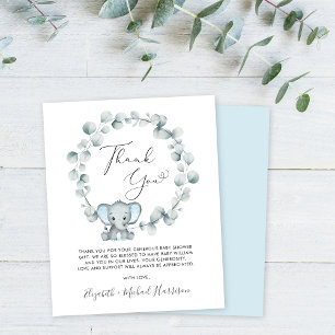 Chá De Bebê Elefante Bonito Obrigado