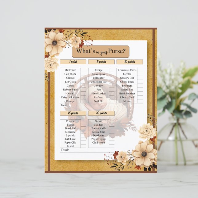 Chá de Bebê Floral Boho Rústico no seu Jogo de Bol (Em pé/Frente)