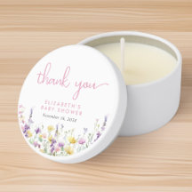 Chá de Bebê Gratidão Boho Flor de Campo Aquarela