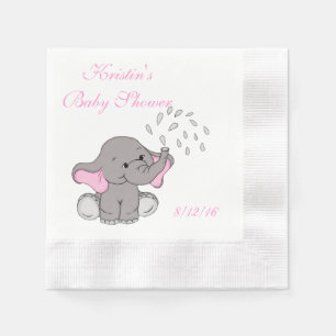 Chá de Bebê, Guardanapo de Papel de Elefante Fofo