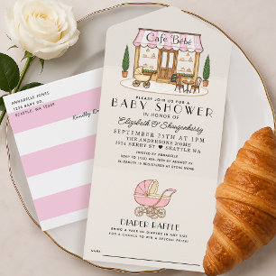 Chá de Bebê Menina Café Francês Paris