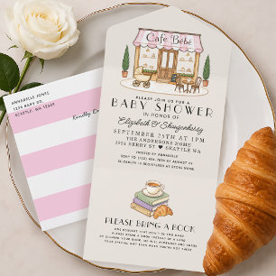 Chá de Bebê Menina Café Francês Paris