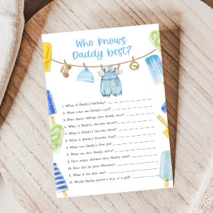 Chá de Bebê Menino Picolé Quem é o Papai Jogo