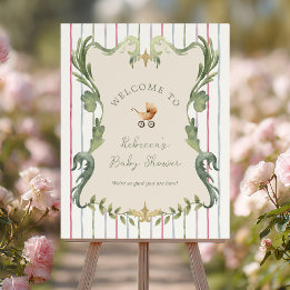 Chá de Bebê Moldura Opulenta Pré-Moderna Elegante