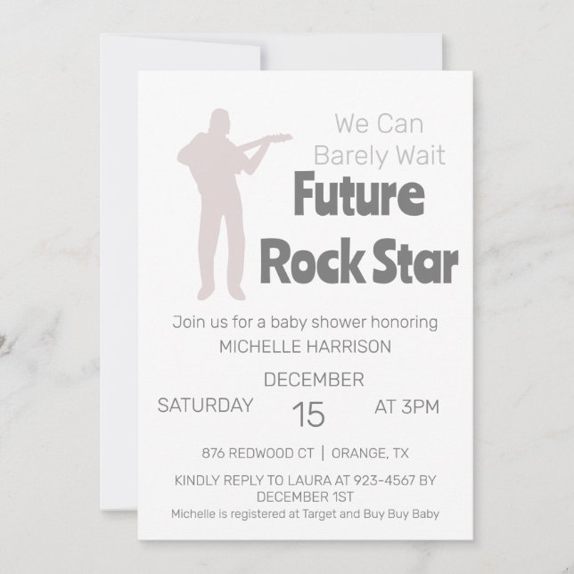 Chá de Bebê Neutro 'Mal Podemos Esperar' Convite (Frente)