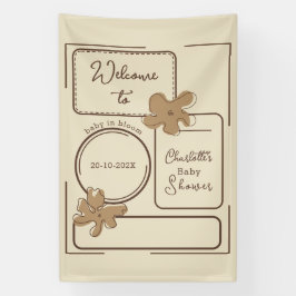 Chá de Bebê Notas de Flores em Estilo Minimalista
