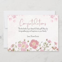 Chá de Bebê Personalizado em Aquarela Rosa e Verde