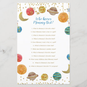 Chá de Bebê Planetas Exteriores Quem Conhece Melho