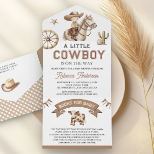 Chá de Bebê Rodeio Western Pequeno Cowboy Selvagem