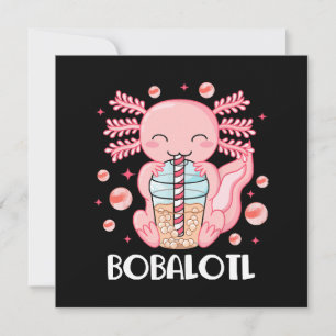 Chá de Bolhas de Axolote Engraçado