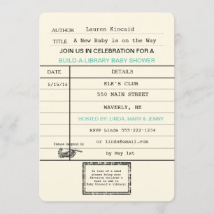 Chá de Cartão de Biblioteca de Bebê Neutro de Gêne