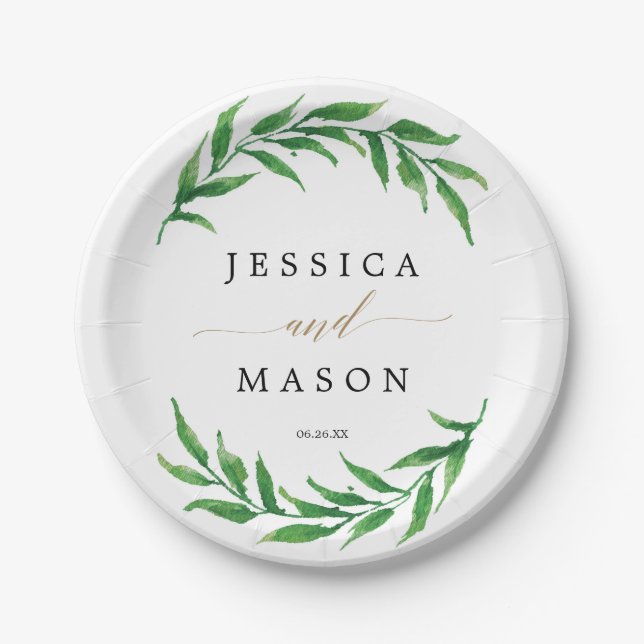 Chá de Casal - Casamento - Prato de Papel (Frente)