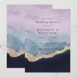 Chá de casamento de Aglomerado de Cor Azul Púrpura