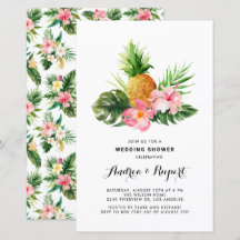 Chá de casamento Tropical de Abacaxi de Aquarela