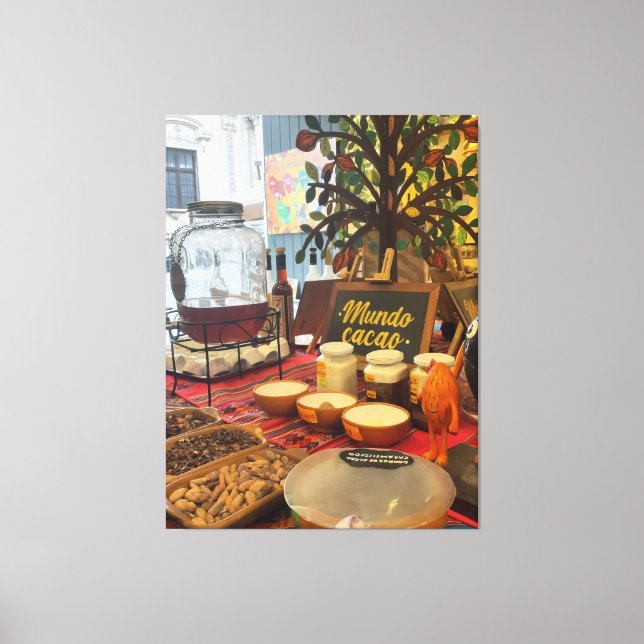 Chá de Chocolate Peruano em canvas esticada (Frente)