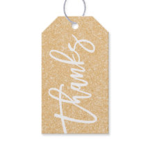 chá de etiqueta de presente para Obrigados Dourado