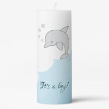 Chá de fraldas 3 x 8" Pillar Blue Dolphin