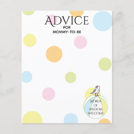 Chá de fraldas Advice Card Beach Ball