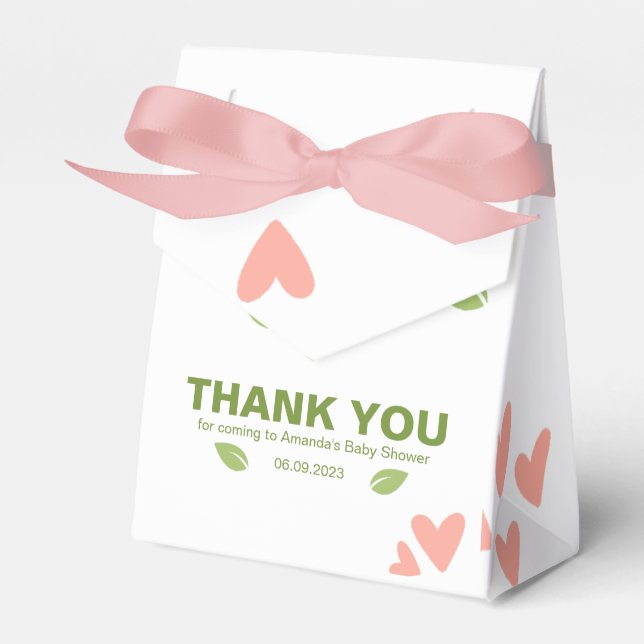 Chá de fraldas Avocado, Caixa de Favor da Menina (Frente)