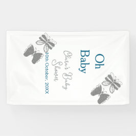 chá de fraldas azul-borboleta-cinza oh bebê texto