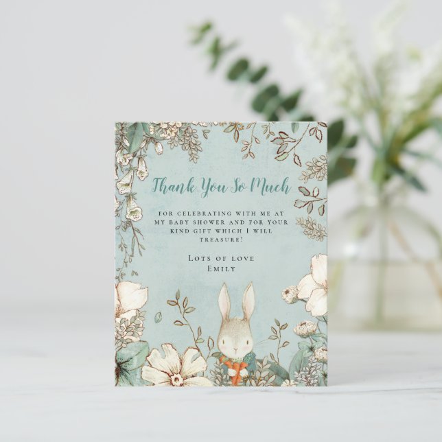 Chá de fraldas Azul Com Pó De Orçamento Obrigado (Em pé/Frente)