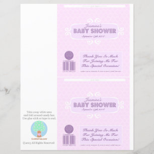 Chá de fraldas - Bares de doce personalizados, cor