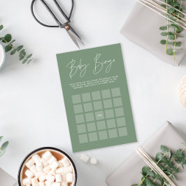 Chá de fraldas bingo moderno verde