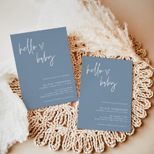 Chá de fraldas Blue Boy Convite para Meninos Azu