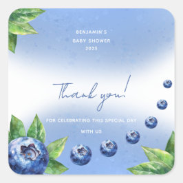 Chá de fraldas Blueberry Obrigado Etiqueta de pres