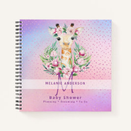 Chá de fraldas Boho GIRAFFE  Planner Diário para n