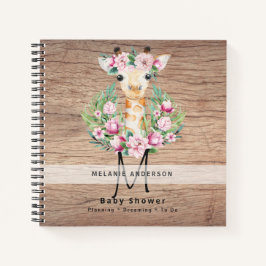 Chá de fraldas Boho GIRAFFE  Planner Diário para n
