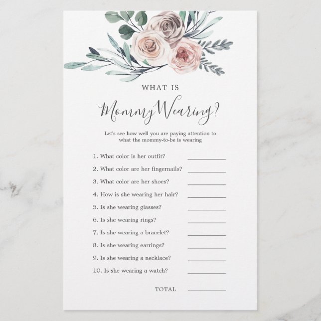 Chá de fraldas Boho Rosa O que Veste a Mamãe (Frente)