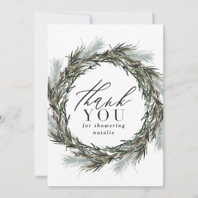 Chá de fraldas botânico de aquarela de inverno obr (Frente)