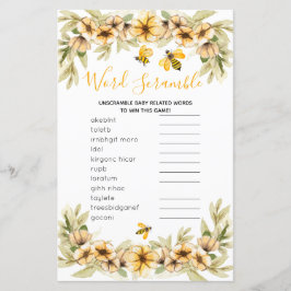 Chá de fraldas Botânico do Jogo do Word Scramble