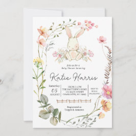 Chá de fraldas Bunny, Convite para bebê coelho