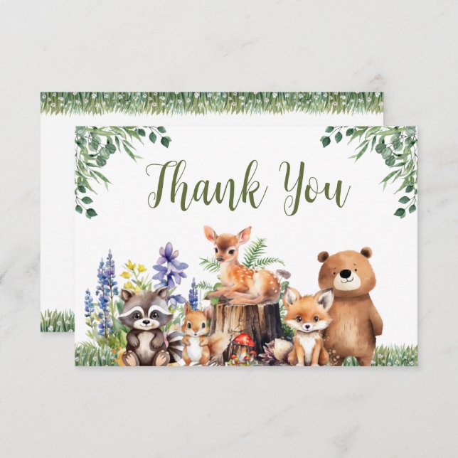 Chá de fraldas | CARTÕES DE AGRADECIMENTOS (Frente/Verso)