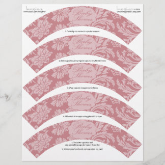 Chá de fraldas cor-de-rosa - Cupcake DIY