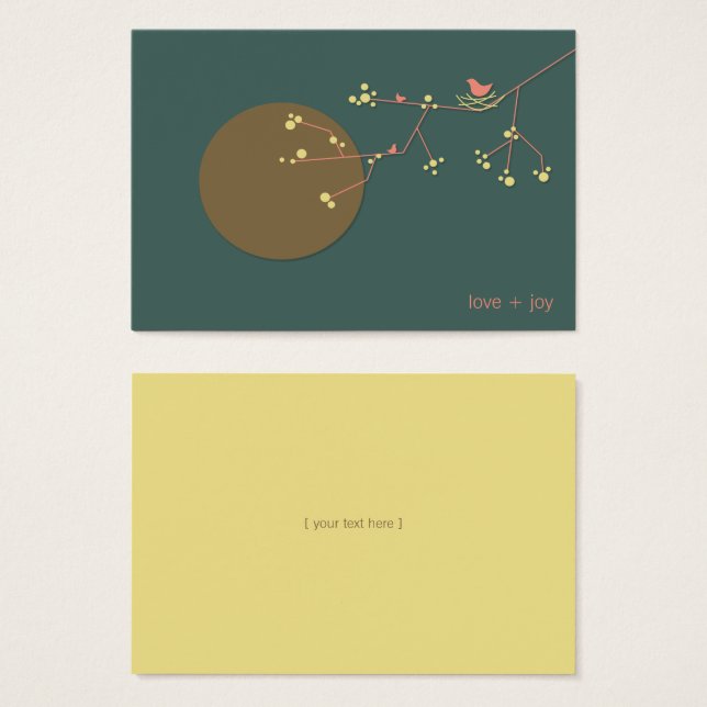 Chá de fraldas da família de aves de aninhamento T (Frente & Verso)