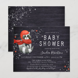 Chá de fraldas da Madeira de Raccoon de Natal