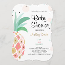 Chá de fraldas de abacaxi Convite Tropical Bridal