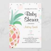 Chá de fraldas de abacaxi Convite Tropical Bridal