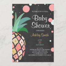 Chá de fraldas de abacaxi Convite Tropical Bridal